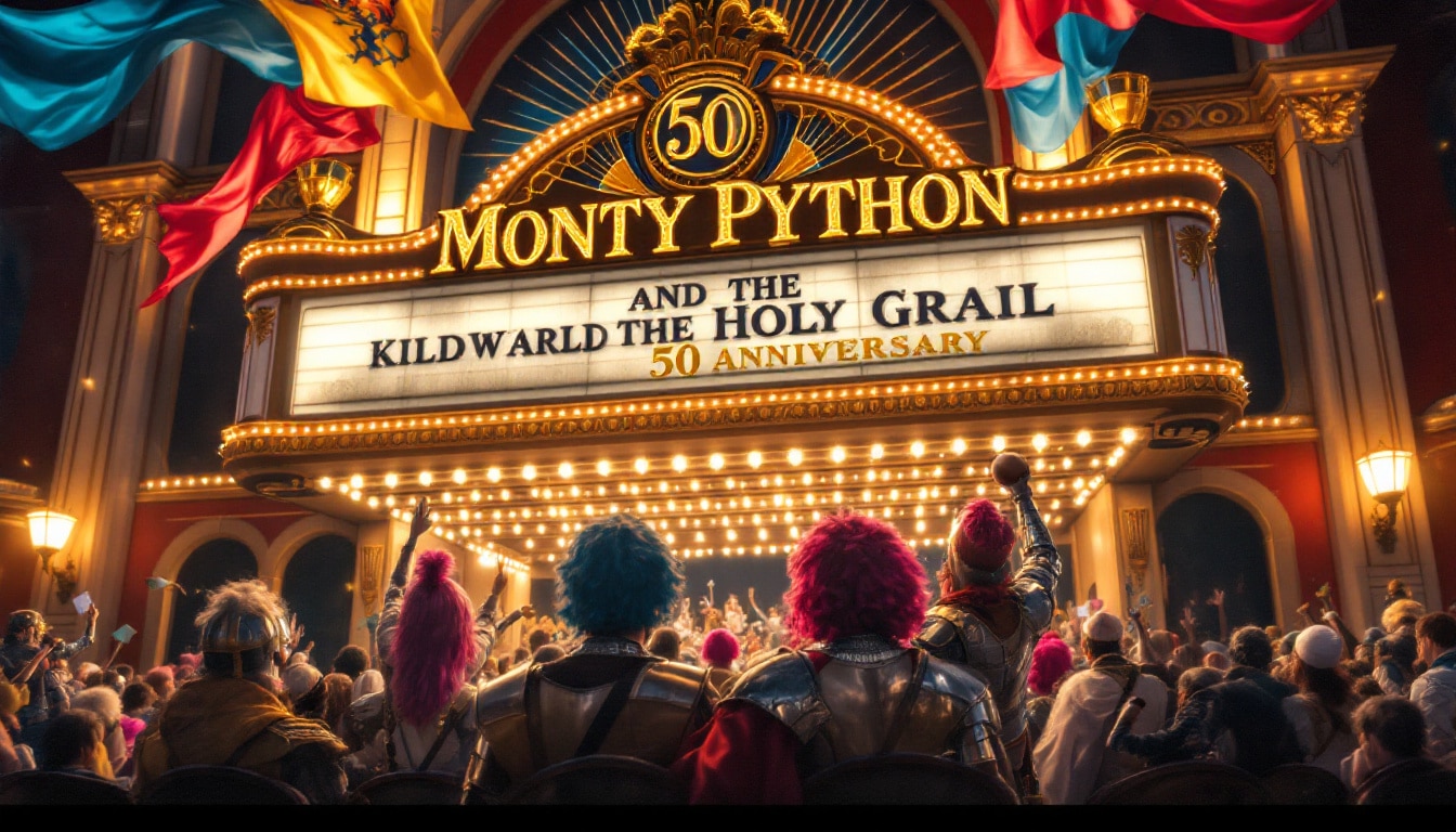 plongez dans l'univers hilarant de monty python avec le retour sur grand écran de "monty python et le saint graal" pour célébrer son 50ème anniversaire ! revivez les aventures loufoques des chevaliers de la table ronde dans une version remasterisée qui ravira les fans et les nouveaux spectateurs. ne manquez pas cette occasion unique de redécouvrir un classique inoubliable du cinéma comique.