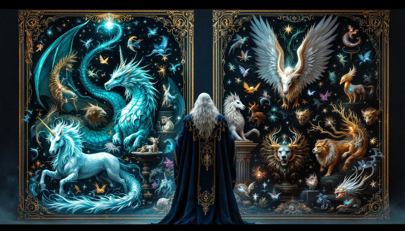 découvrez 'demandez au sorcier - le bestiaire à deux volets', une œuvre captivante qui explore des créatures fantastiques à travers des récits enchanteurs. plongez dans un univers magique et laissez-vous guider par des descriptions fascinantes et des illustrations éblouissantes.